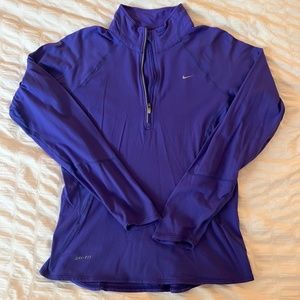 Nike Dri-fit Quarter Zip in Purple